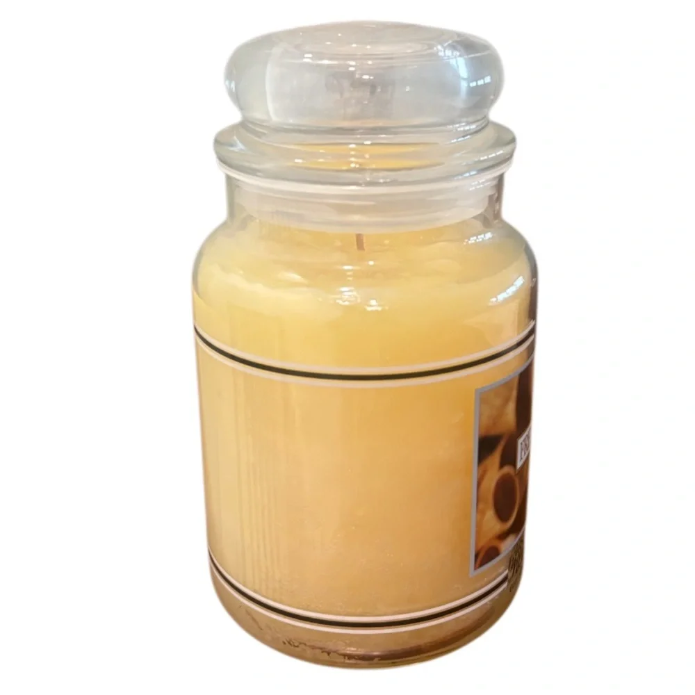 Yankee Candle Jar Black Band French Vanilla Rare Vintage Cream Off White 22 Oz